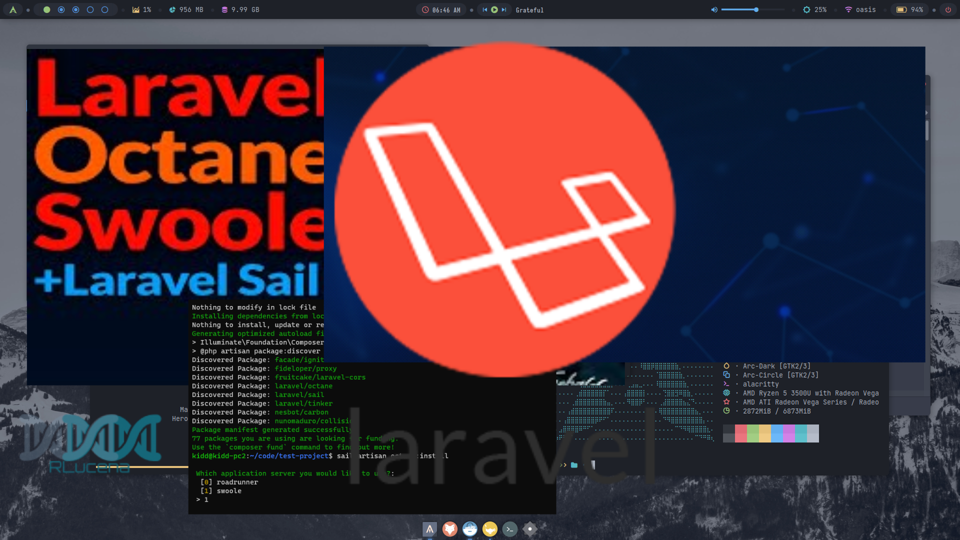 Laravel Octane Swoole em ambiente Laravel Sail